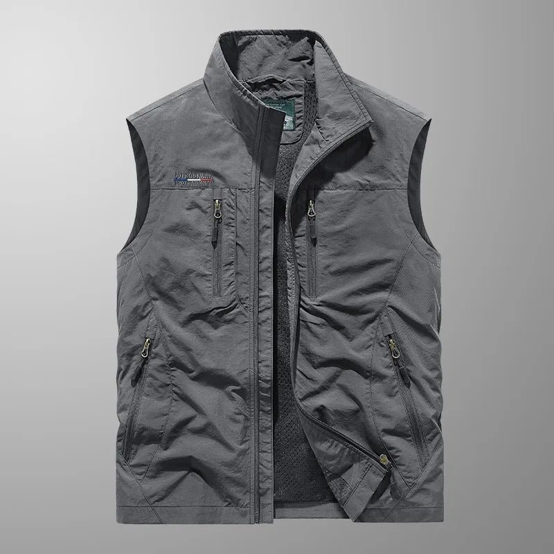 Herren Outdoor Weste leicht atmungsaktiv mit Taschen – Bild 3