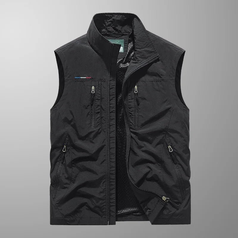 Herren Outdoor Weste leicht atmungsaktiv mit Taschen – Bild 2