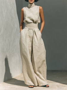 Lässiger Sommer Zweiteiler für Damen: Bluse & Palazzo Hose