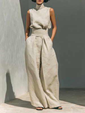 Lässiger Sommer Zweiteiler für Damen: Bluse & Palazzo Hose