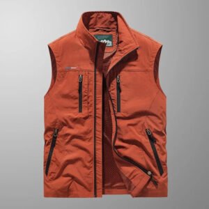 Herren Outdoor Weste leicht atmungsaktiv mit Taschen