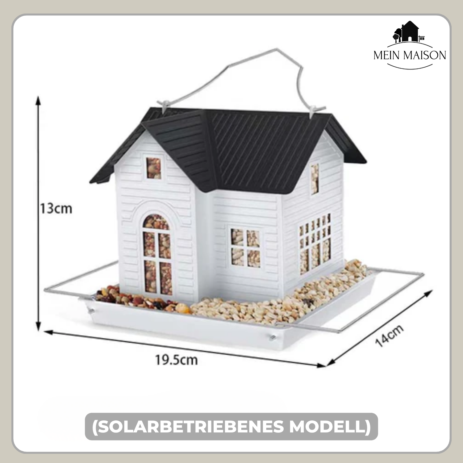 Solar Vogelfutterspender LED Garten wetterfest – Bild 7