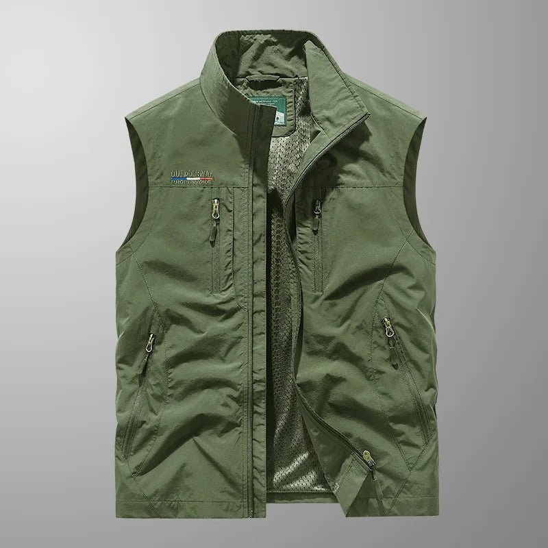 Herren Outdoor Weste leicht atmungsaktiv mit Taschen – Bild 5