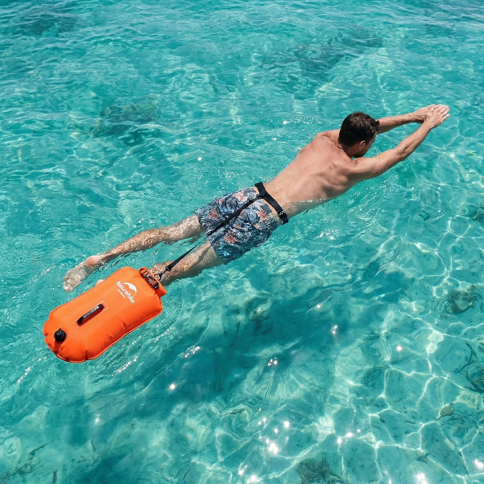 Aufblasbare Schwimmboje mit wasserdichtem Fach – Bild 4