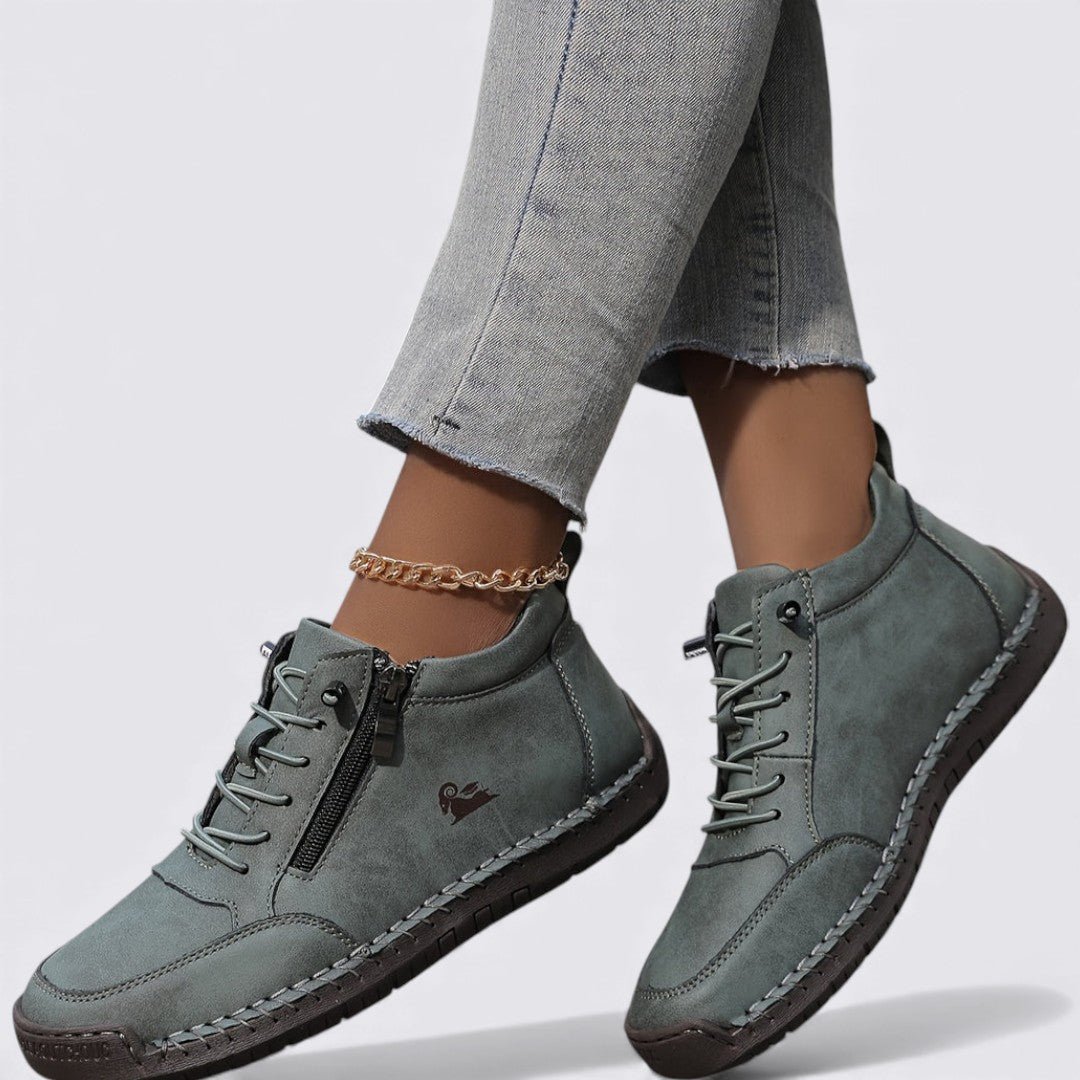 Damen Stiefeletten Reißverschluss Herbst Frühling – Bild 5