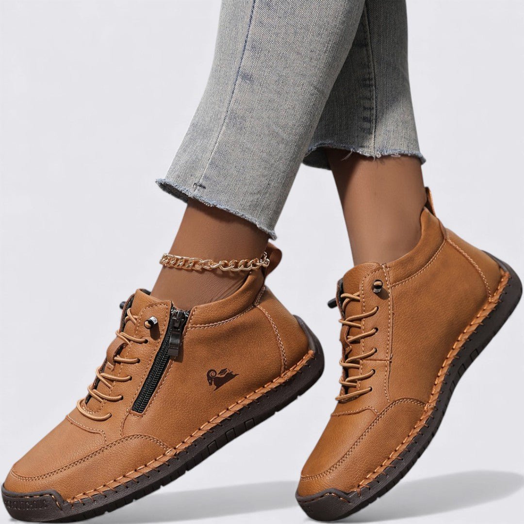 Damen Stiefeletten Reißverschluss Herbst Frühling – Bild 8