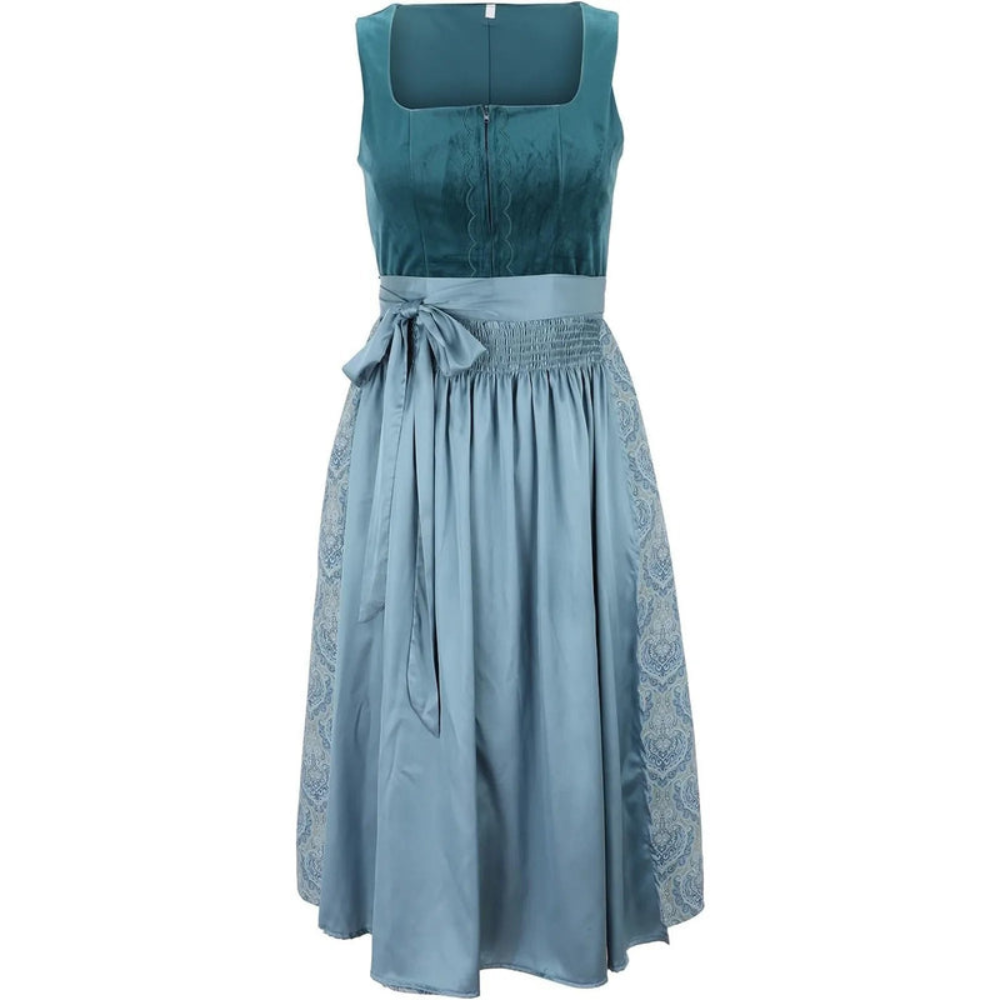 Trachtenkleid Damen Midi Stickerei für Volksfeste – Bild 2