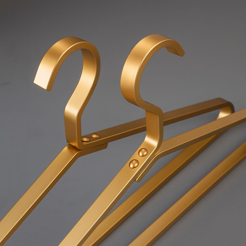 Aluminium Kleiderbügel schlank rutschfest 4er-Set – Bild 6