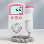 Fetaldoppler tragbar 3MHz Sonde mit beleuchtetem Display
