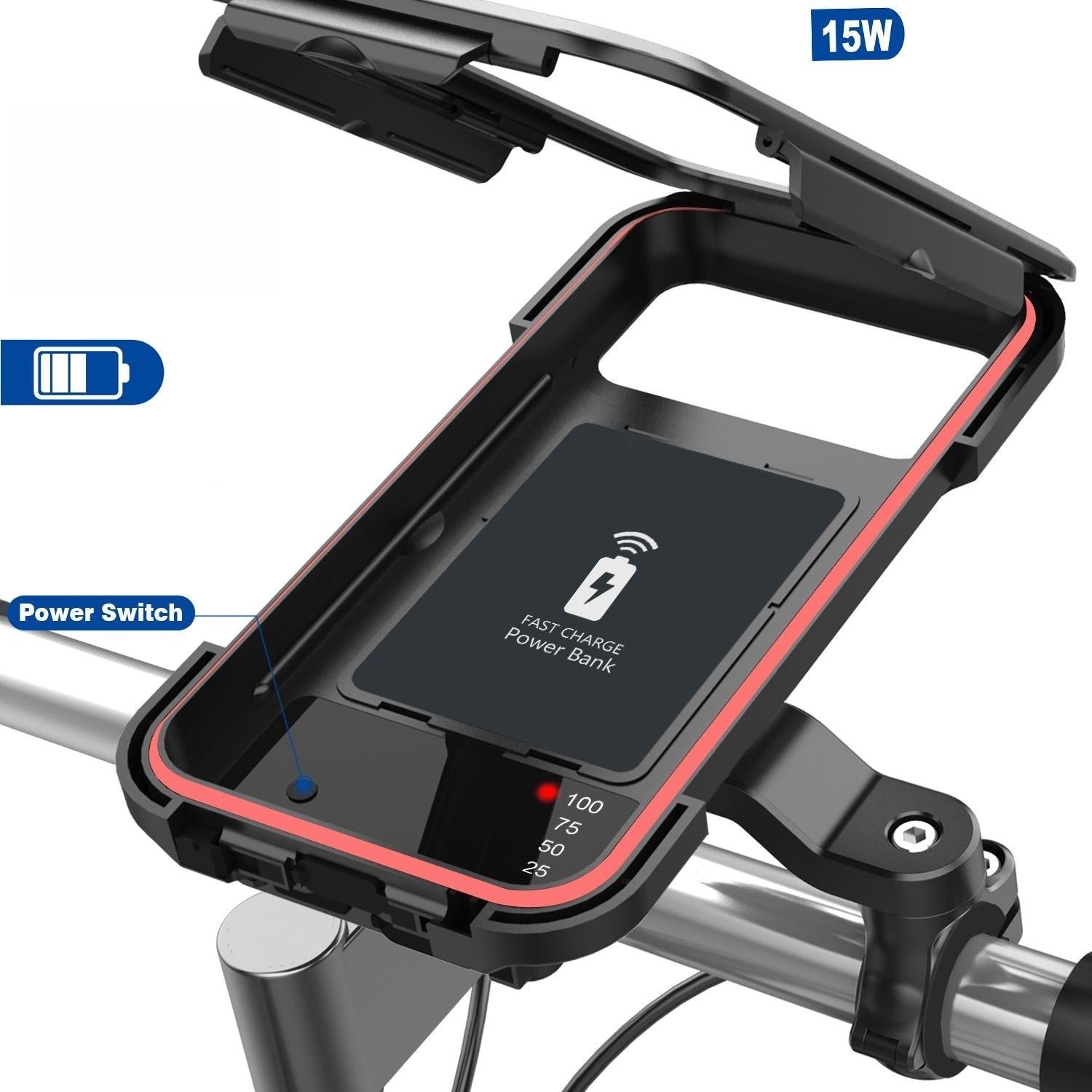 Induktive Handyhalterung für Fahrrad & Motorrad wasserdicht – Bild 13