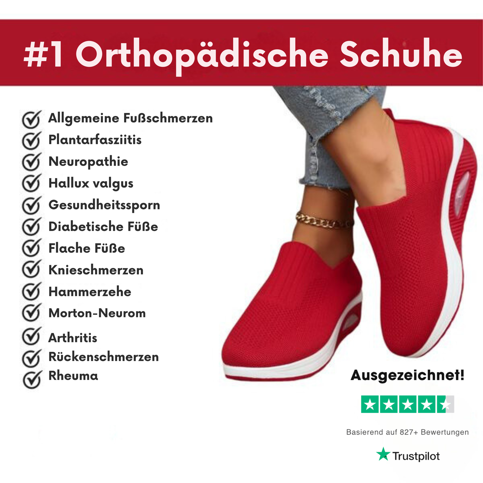Damen Orthopädie Schuhe für Komfort & Gelenkentlastung – Bild 9