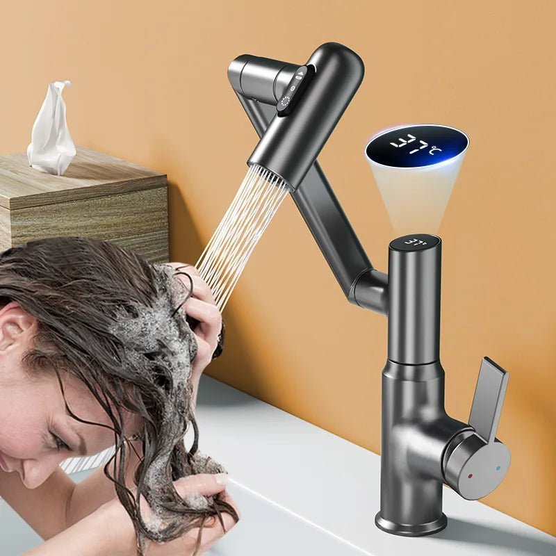 Küchenarmatur Badarmatur 360° schwenkbar LED-Anzeige – Bild 6