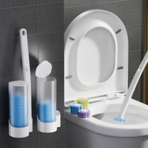 Einweg Toilettenbürste mit Nachfüllköpfen für hygienische WC-Reinigung