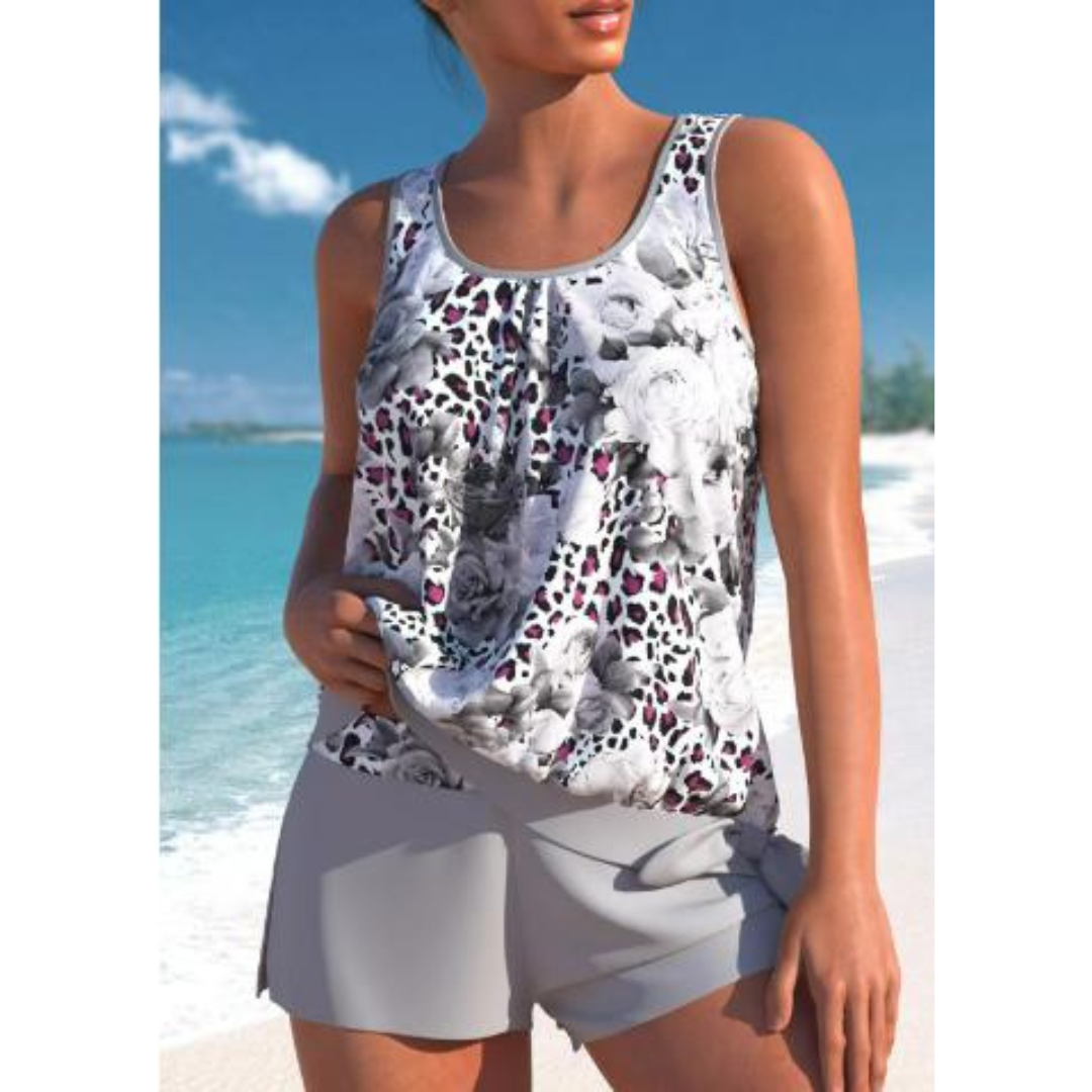 Blumen Tankini Zweiteiler Damen Strandmode Sommer – Bild 3