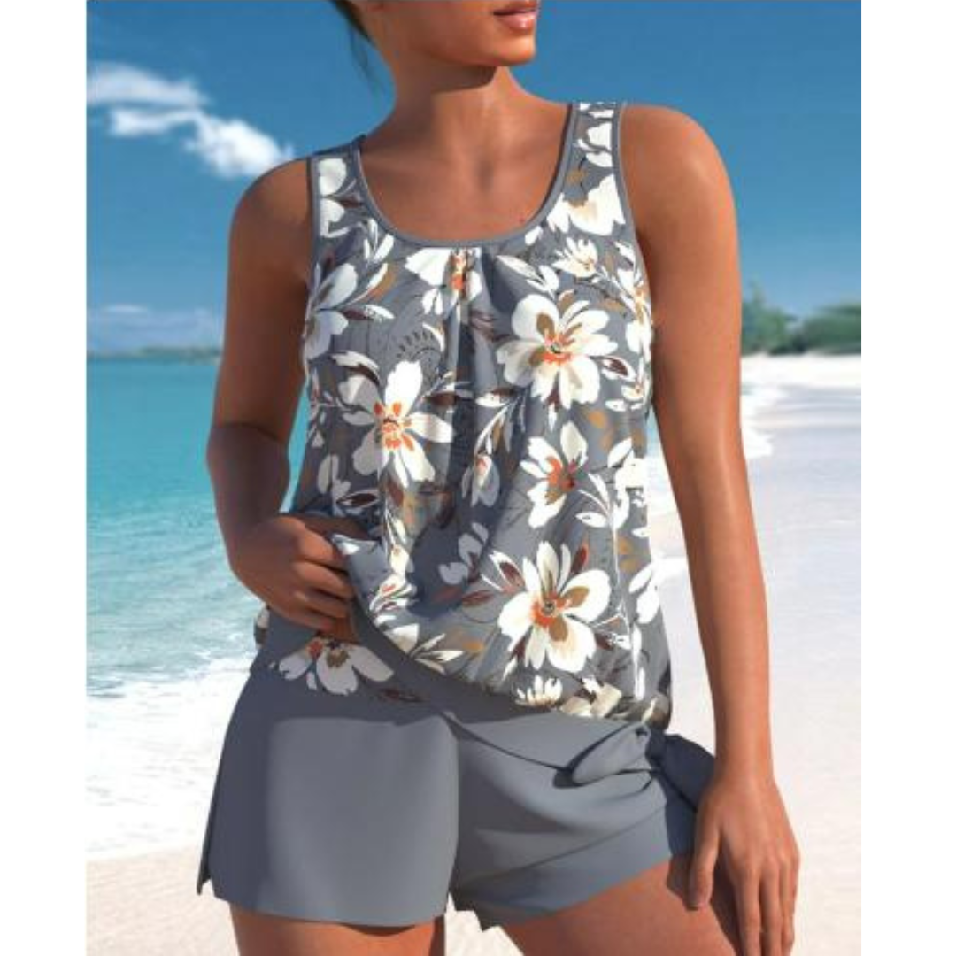 Blumen Tankini Zweiteiler Damen Strandmode Sommer – Bild 2