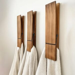 Handtuchhalter Holz modern Bad skandinavisches Design