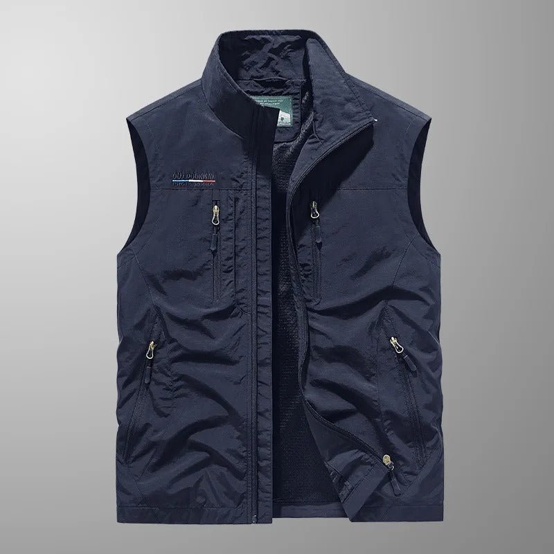 Herren Outdoor Weste leicht atmungsaktiv mit Taschen – Bild 6