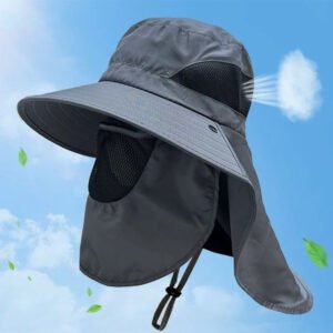 Wanderhut Anglerhut mit Nackenschutz UV-Schutz Polyester