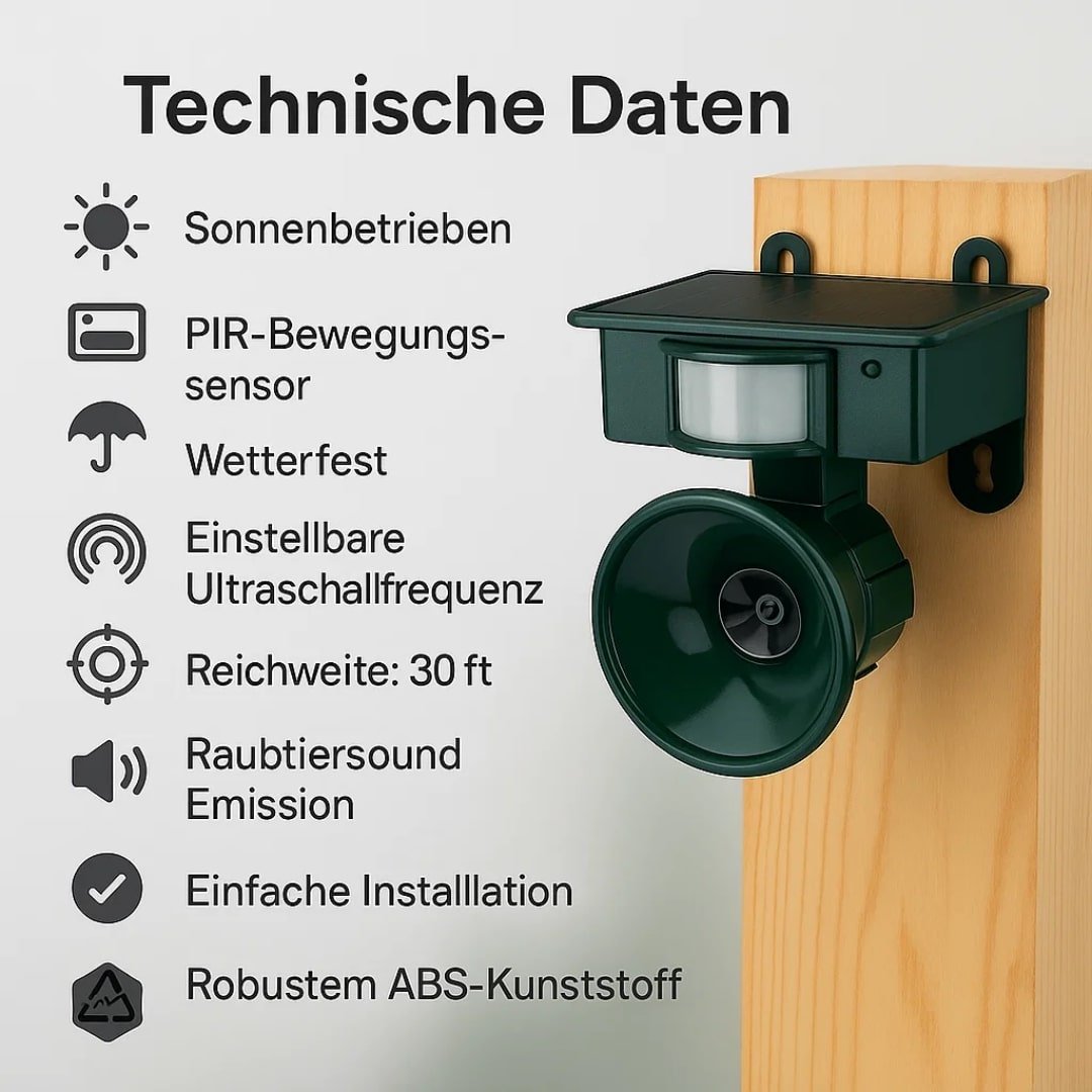 Vogelvertreiber Solar Balkon Garten – Tierfreundliche Abwehr – Bild 7