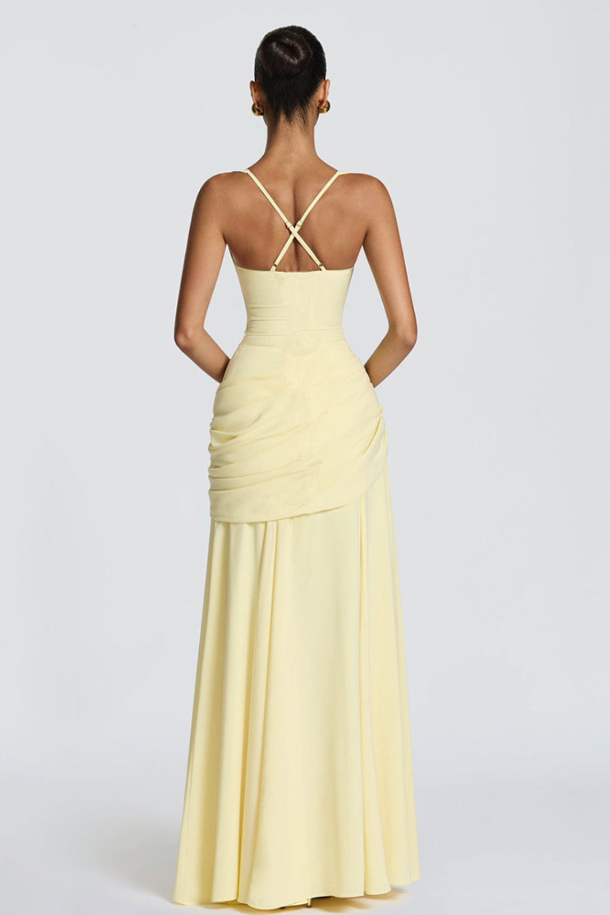 Damenkleid fließender Rock weicher Stoff Abend – Bild 4