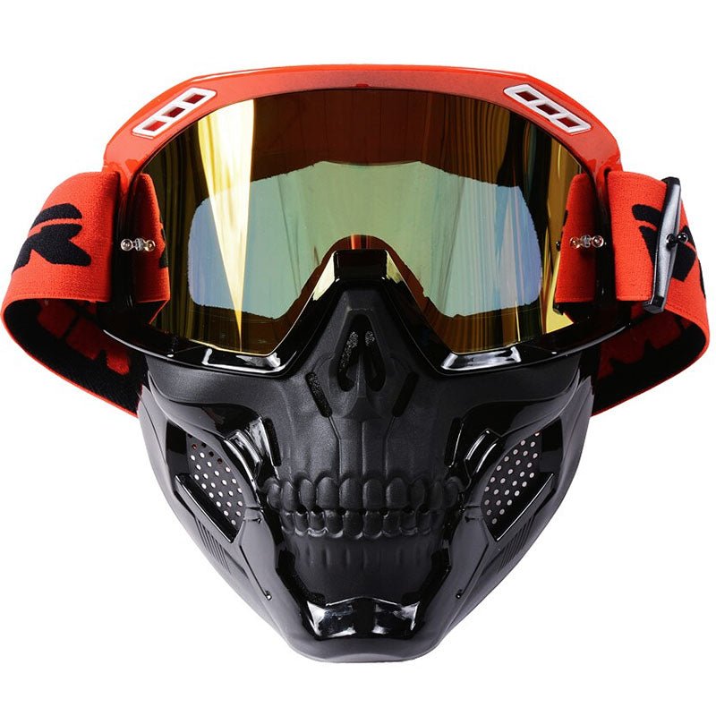 Motorradbrille abnehmbare Maske stoßfeste Gläser – Bild 9