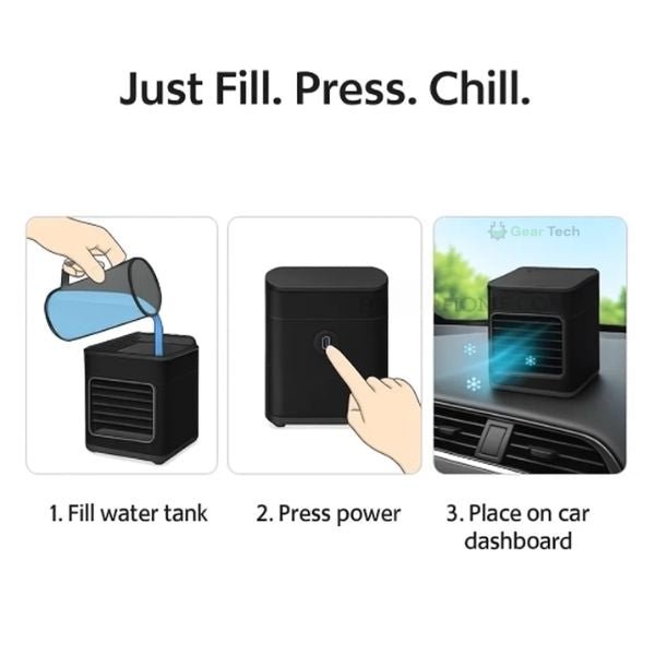 Mobiler Luftkühler 2-in-1 USB-betrieben für Zuhause & Auto – Bild 8