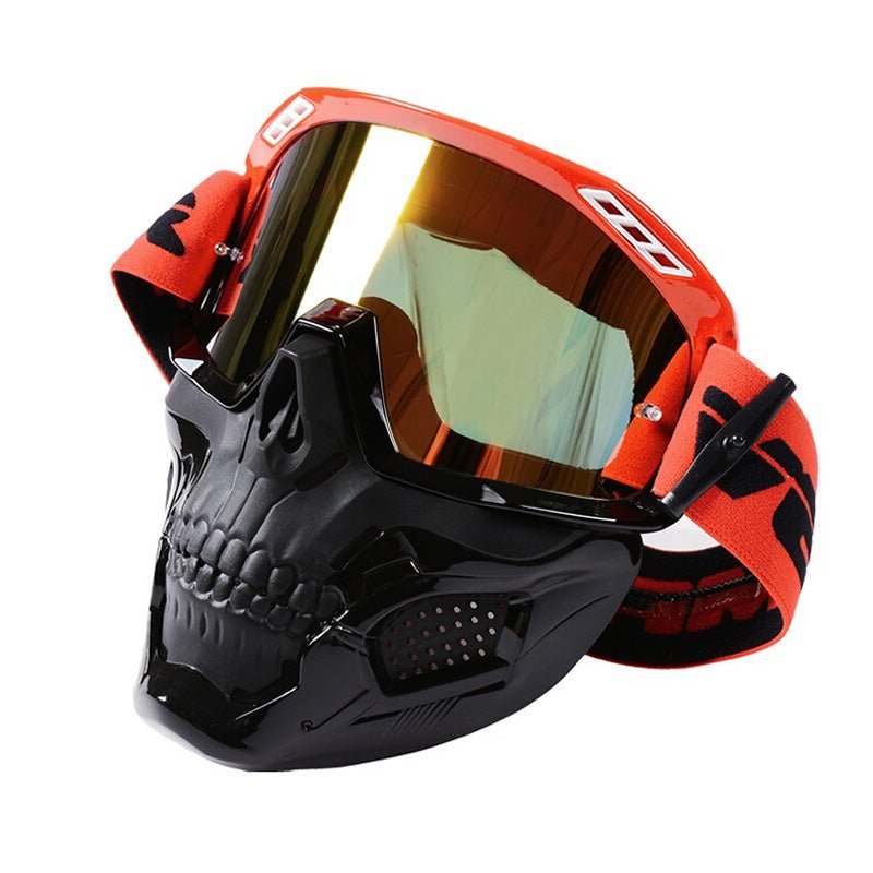 Motorradbrille abnehmbare Maske stoßfeste Gläser – Bild 5