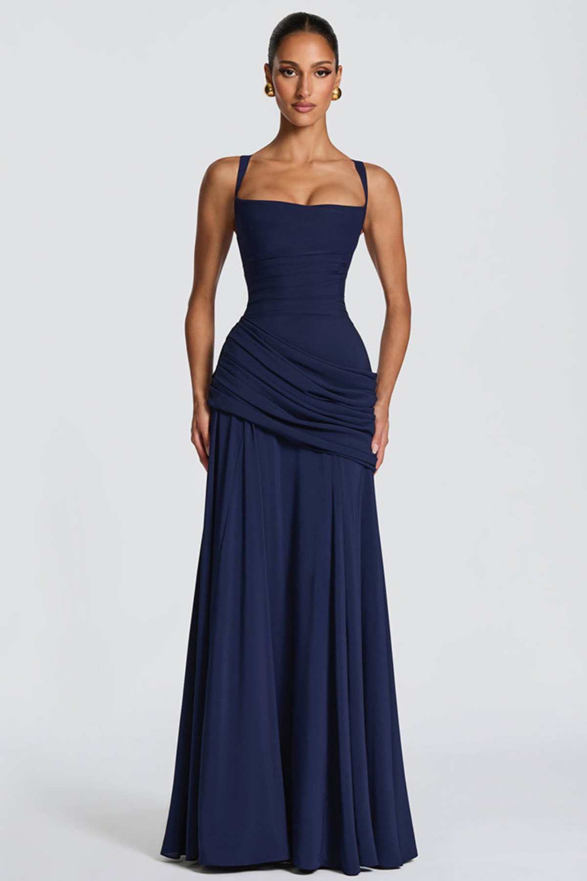 Damenkleid fließender Rock weicher Stoff Abend – Bild 2