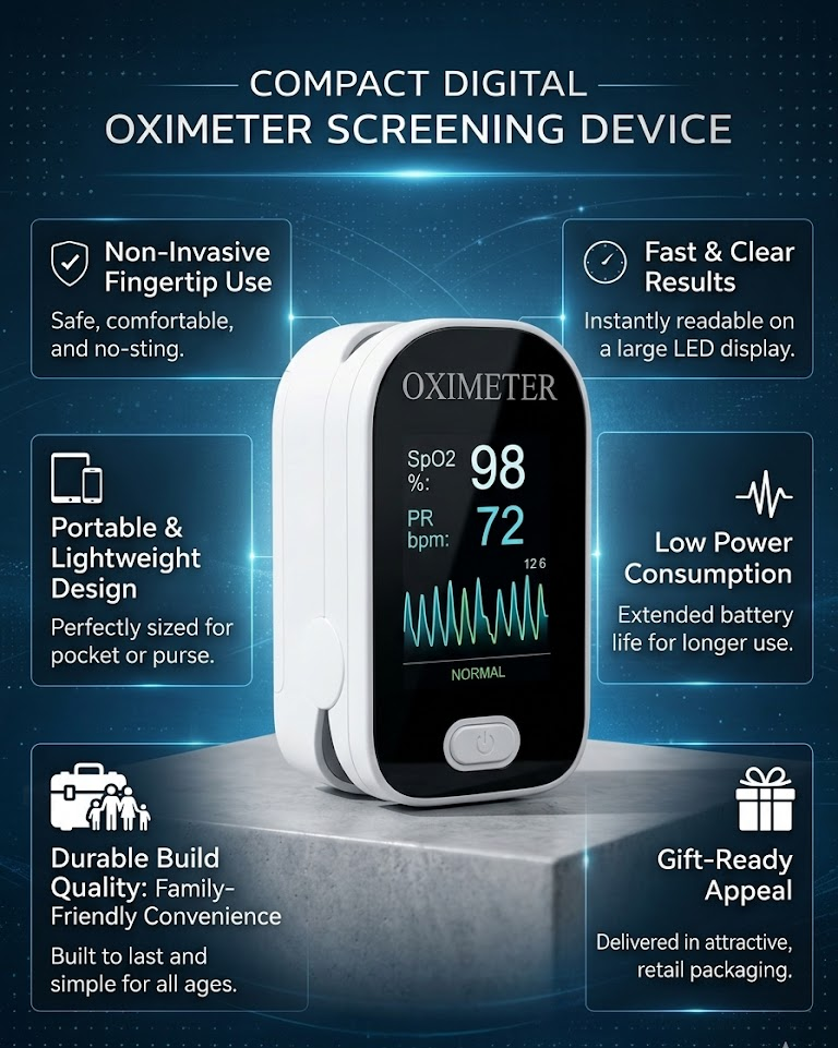 Pulsoximeter Finger SpO2 Puls OLED Display – Bild 3