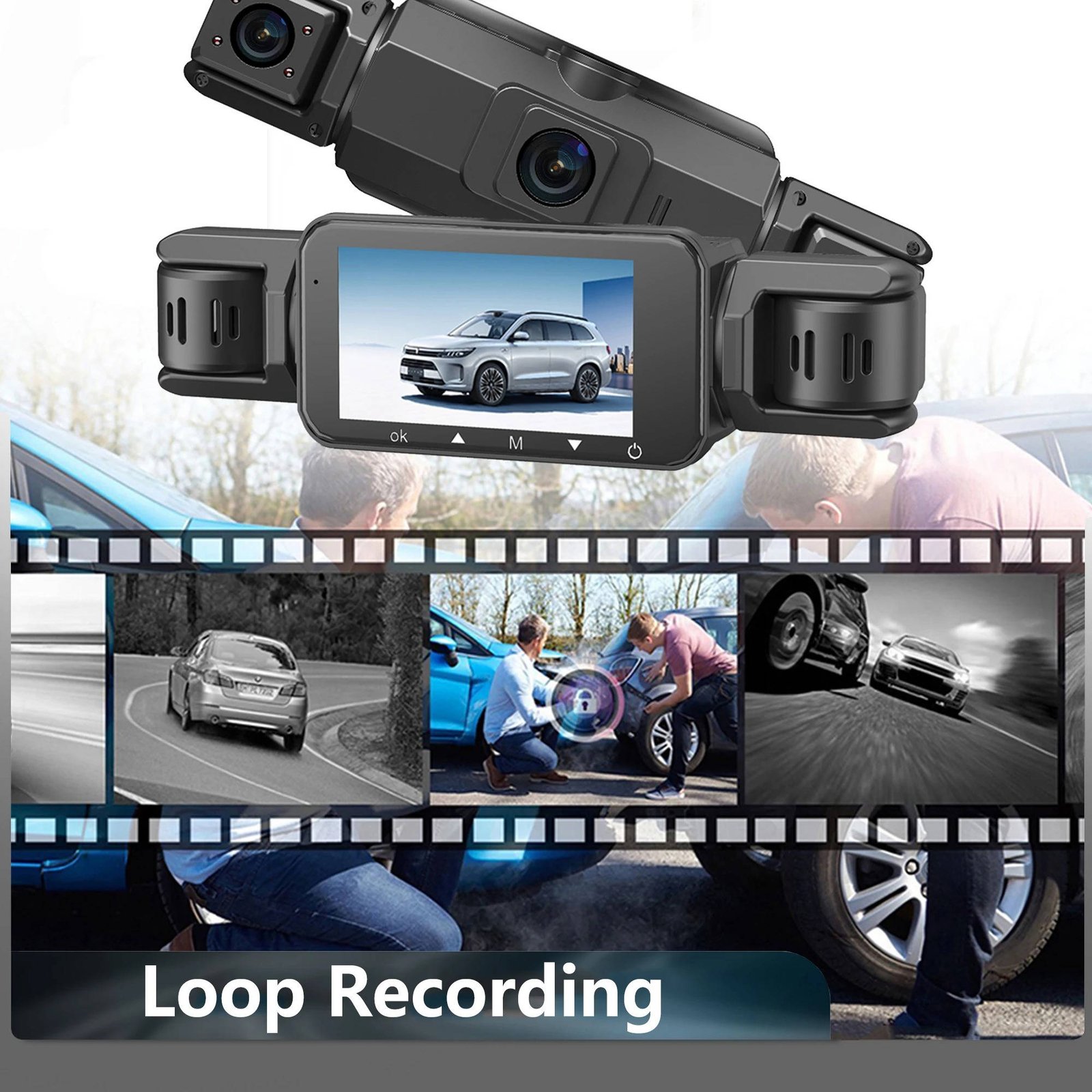 Dashcam 4 Kameras G-Sensor 3.0 Zoll IPS Display USB – Bild 7