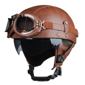 Motorradhelm Retro Klassisch Gepolstert Schnellverschluss