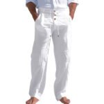 Herren Hose mit Kordelzug Atmungsaktiv Konischer Schnitt