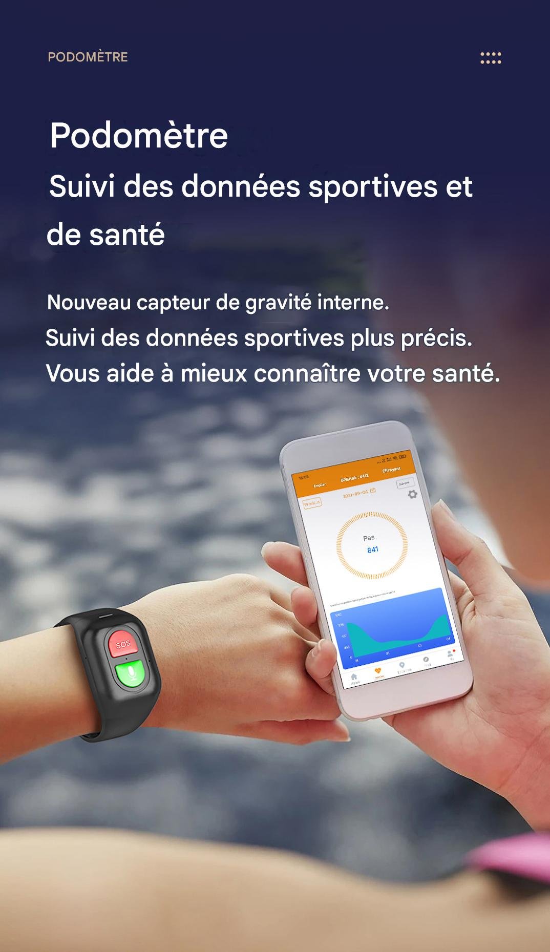 Smartwatch Senioren 4G GPS Echtzeit-Ortung IPX7 wasserdicht – Bild 8