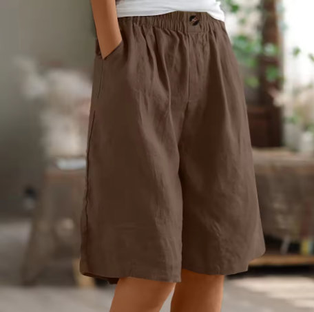Damen Shorts klarer Schnitt ausgewogene Länge – Bild 12