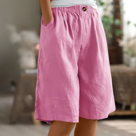Damen Shorts klarer Schnitt ausgewogene Länge – Bild 5