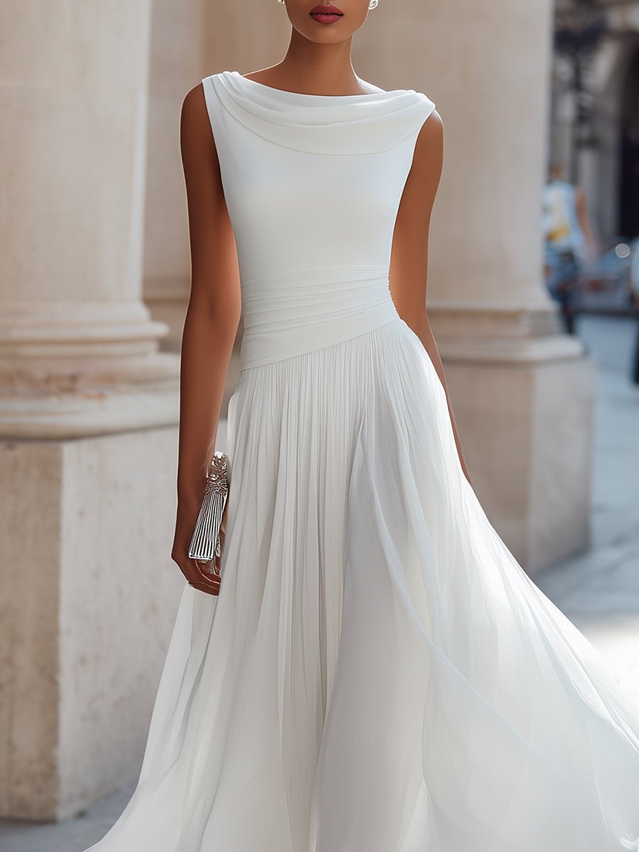Damenkleid ärmellos, leichter Stoff, figurbetonte Taille – Bild 11