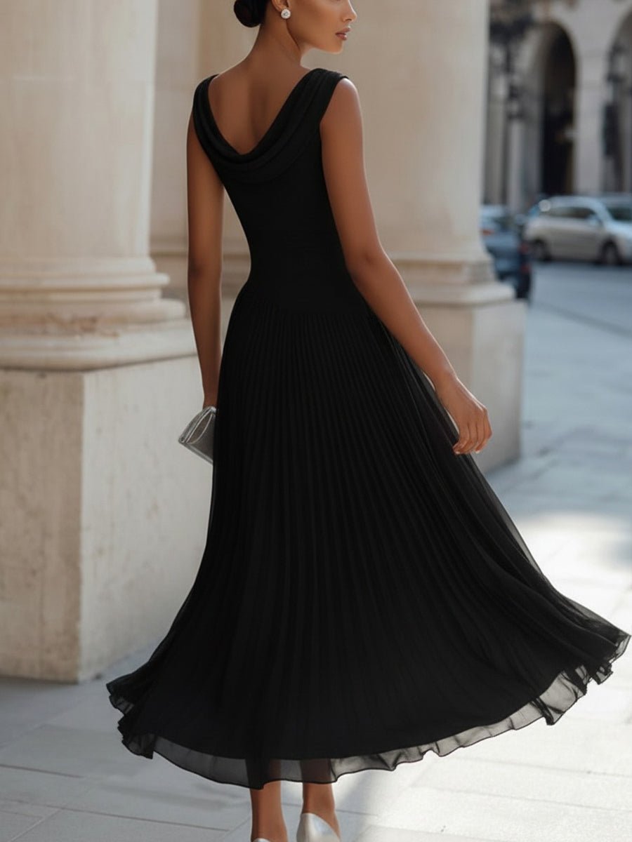 Damenkleid ärmellos, leichter Stoff, figurbetonte Taille – Bild 10