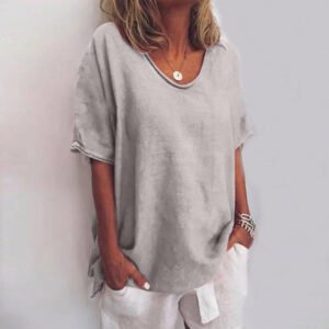 Damen T-Shirt lockere Passform durchgehender Schnitt