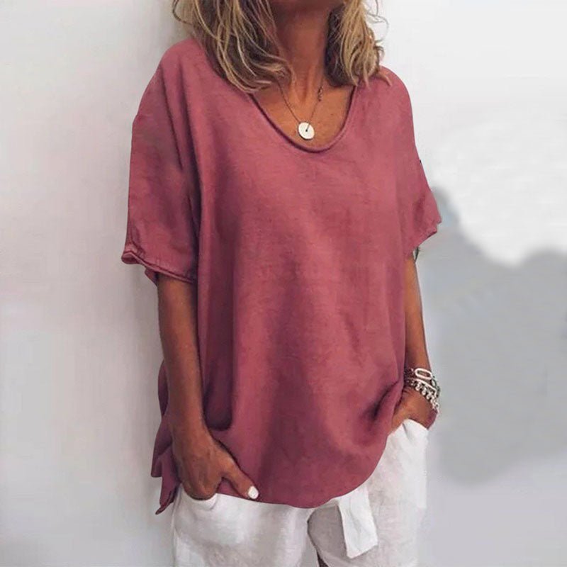 Damen T-Shirt lockere Passform durchgehender Schnitt – Bild 4
