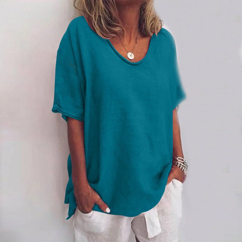 Damen T-Shirt lockere Passform durchgehender Schnitt – Bild 5