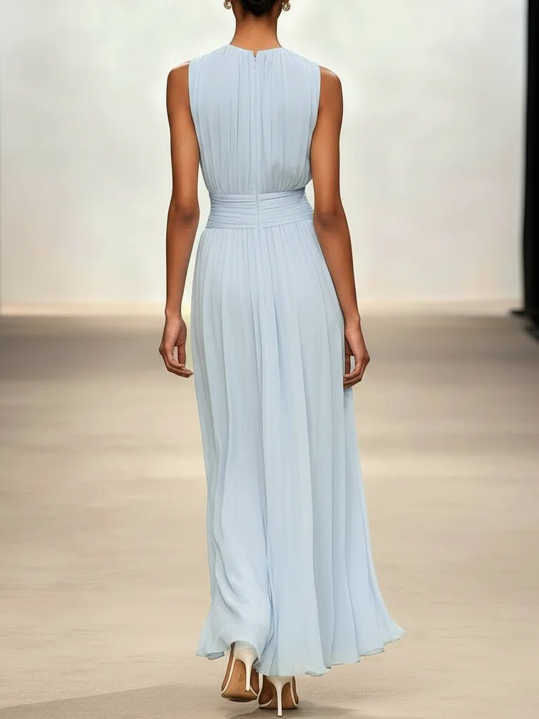 Damenkleid Bodenlang Fließend Tailliert Festlich – Bild 10