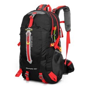 Rucksack 40L aus Nylon – Wasserdicht & leicht, 6 Taschen