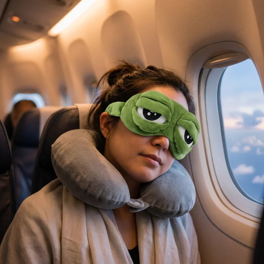 Schlafmaske übergroß weich mit Gummizug für Reisen – Bild 6