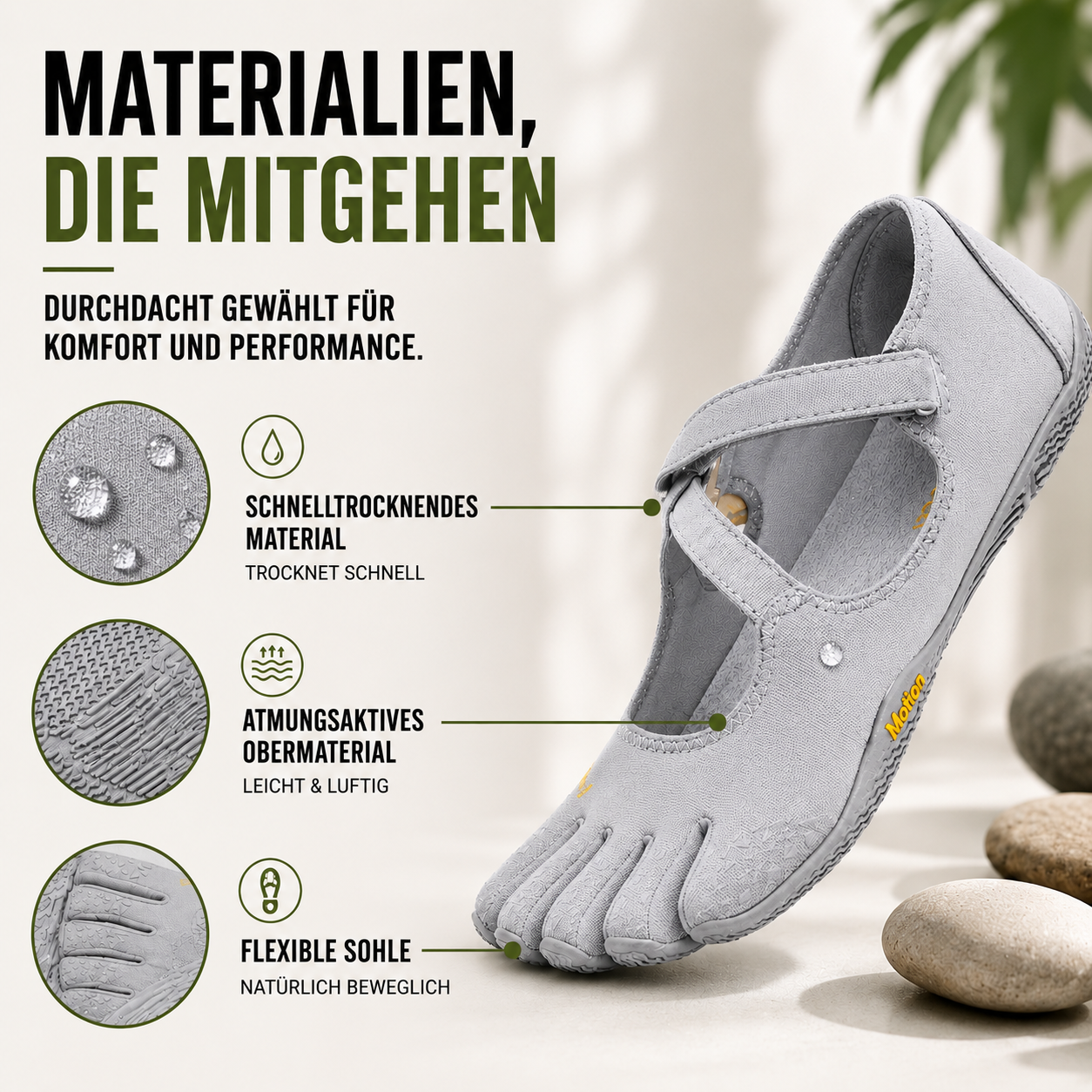 Damen Schuh Schnelltrocknend Flexible Sohle Yoga Gym – Bild 7
