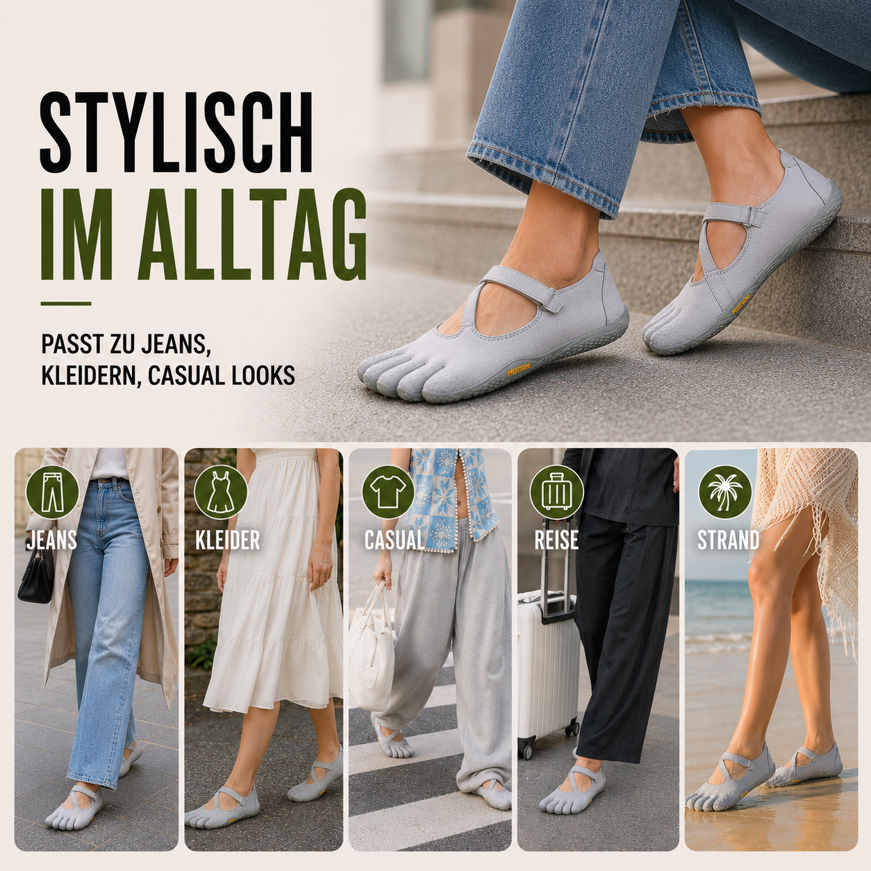 Damen Schuh Schnelltrocknend Flexible Sohle Yoga Gym – Bild 12