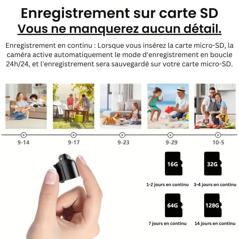Überwachungskamera Mini WLAN Infrarot Nachtsicht 1080P – Bild 5