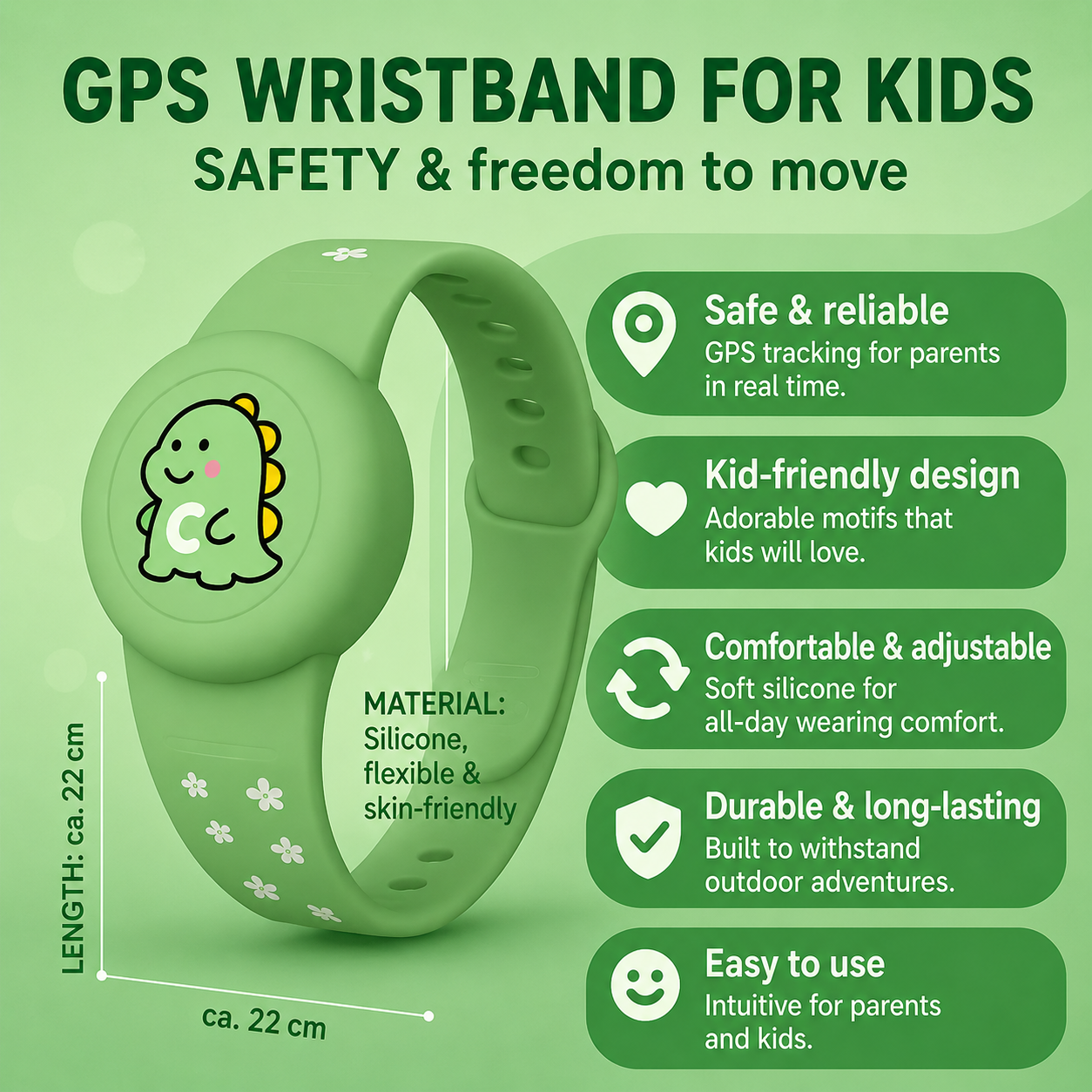 AirTag Kinderarmband Hautfreundlich Sicher Standortverfolgung – Bild 6