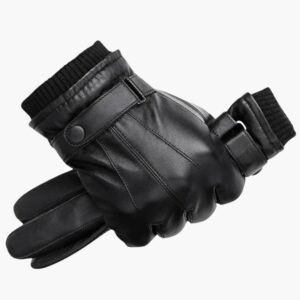 Herren Winterhandschuhe isolierend mit geripptem Bündchen