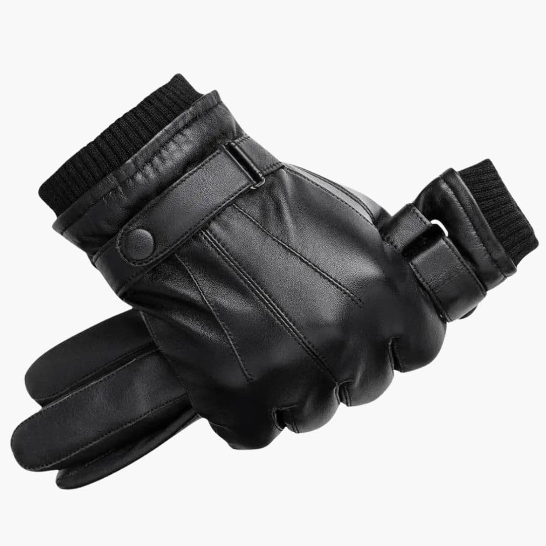 Herren Winterhandschuhe isolierend mit geripptem Bündchen