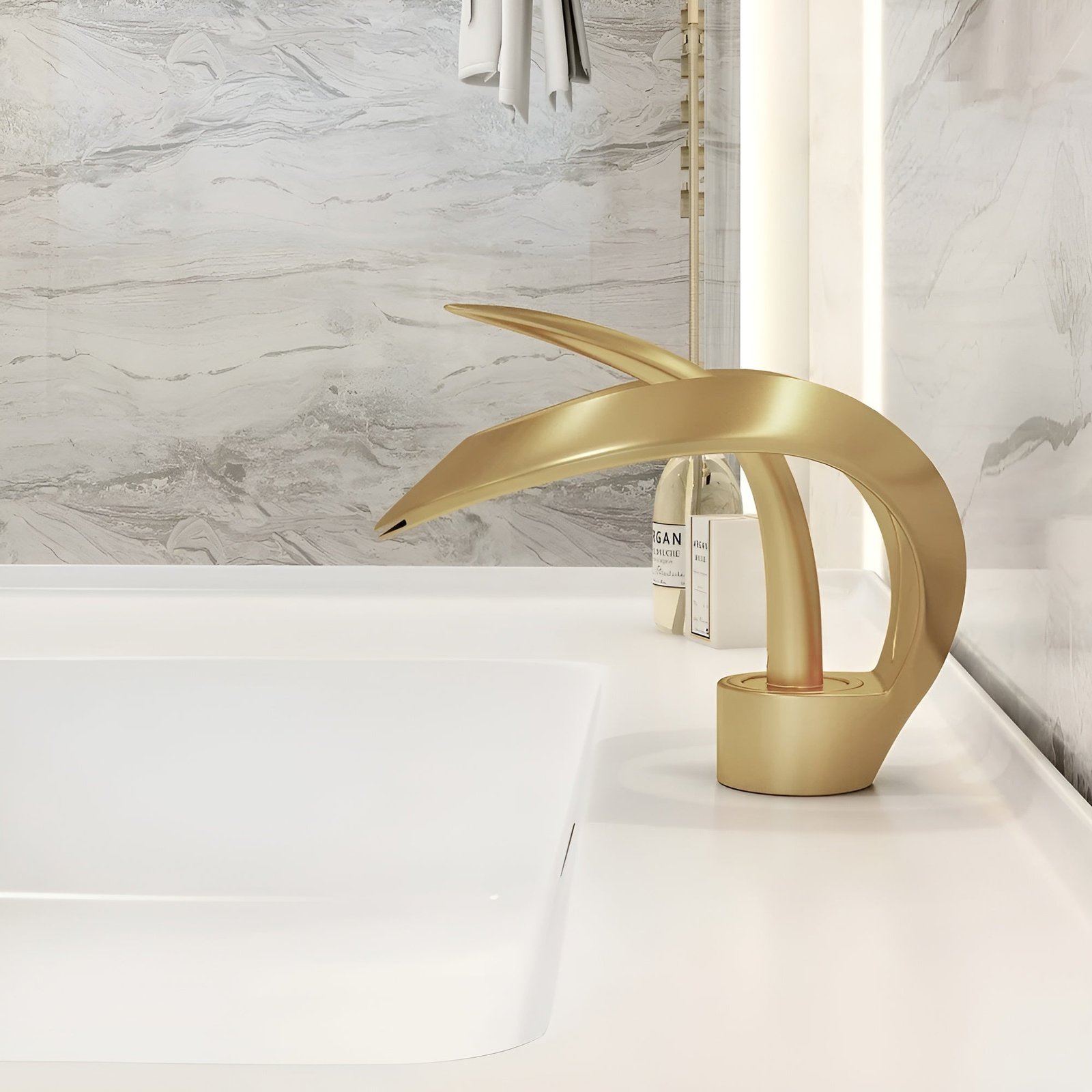 Moderne Waschtischarmatur Messing Keramikventil – Bild 6